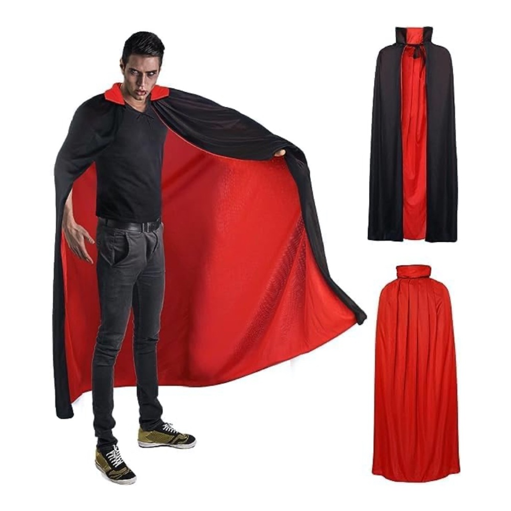 Halloween Vampire/Dracula Red & Black Reversible Cape (NWOT)
